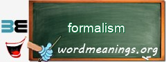 WordMeaning blackboard for formalism